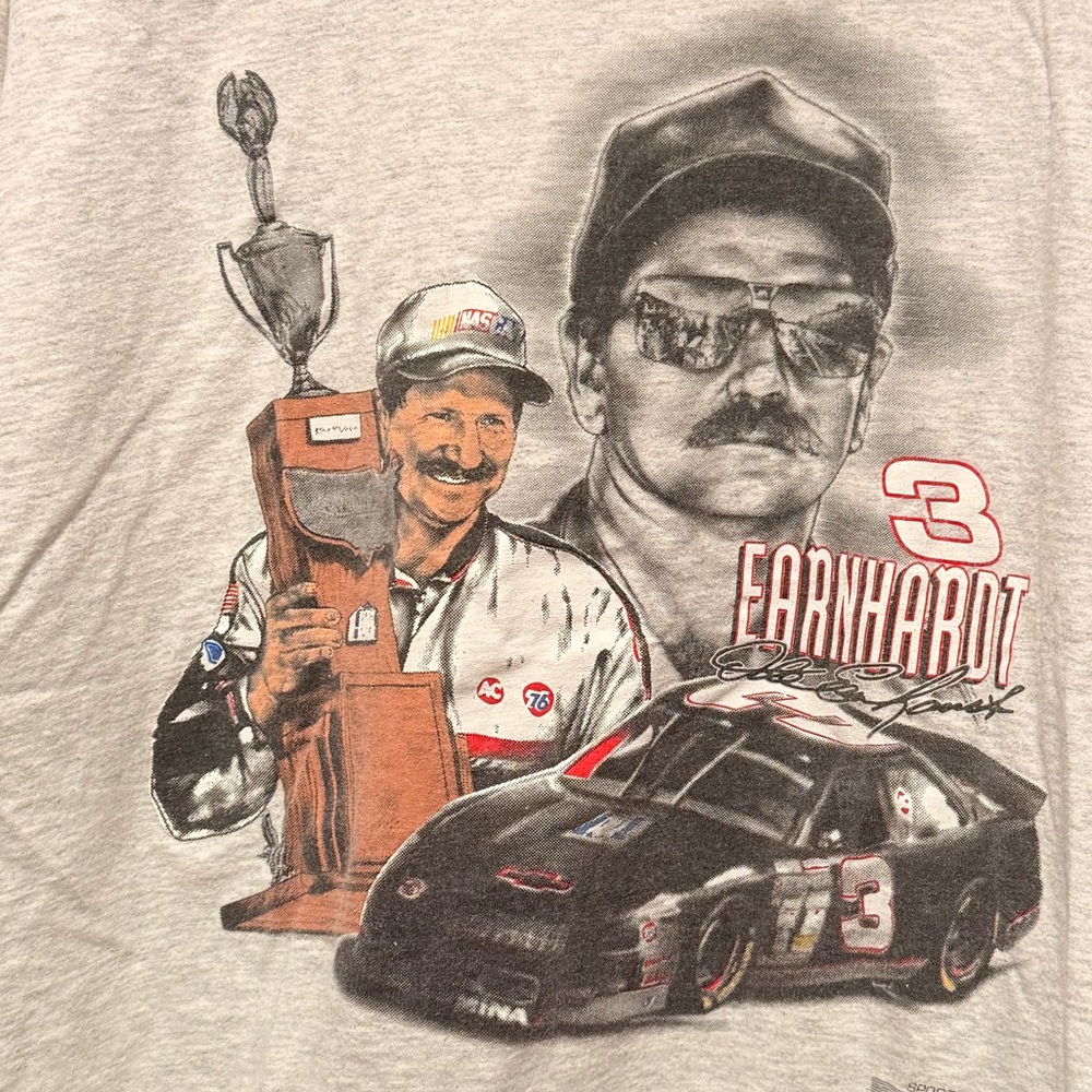 Nascar Graphic Tee Dale Earnhardt 90s Vintage - White Sz XL